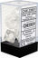 Polyhedral 7-Dice Set CHX23071 - Translucent Clear/White